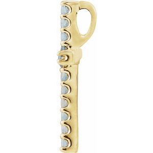 14K Yellow .06 CTW Lab-Grown Diamond Petite Cross Pendant-Lab-Grown Diamond-1Mm :: 0.06 Ctw