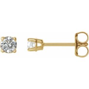 14K Yellow 1/5 CTW Natural Diamond Earrings-Pair-3Mm :: 1/5 Ctw