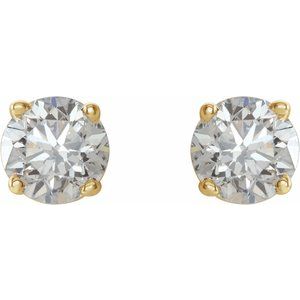 14K Yellow 1/6 CTW Natural Diamond Earrings-Pair-2.75Mm :: 1/6 Ctw