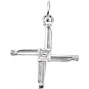 Sterling Silver St. Bridgets Cross Pendant-Polished