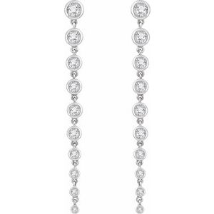 14K White 2 CTW Lab-Grown Diamond Earrings-3.8 Mm-14K White