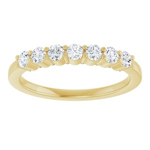 14K Yellow 5/8 CTW Lab-Grown Diamond Anniversary Band-Round