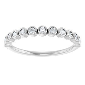 Platinum 1/6 CTW Natural Diamond Anniversary Band-Round