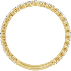 14K Yellow 1/3 CTW Lab-Grown Diamond Anniversary Band-Round