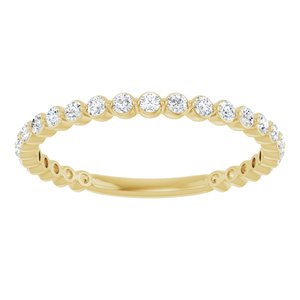 14K Yellow 1/3 CTW Lab-Grown Diamond Anniversary Band-Round