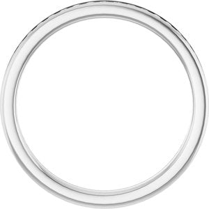 14K White 1/5 CTW Natural Diamond Anniversary Band 25 channel set round stones-Round