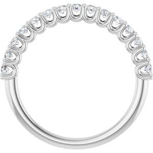 14K White 1/2 CTW Lab-Grown Diamond Anniversary Band-Round