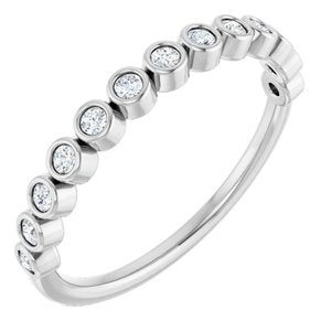 Platinum 1/6 CTW Natural Diamond Anniversary Band-Round