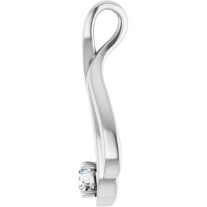 14K White 1/4 CTW Lab-Grown Diamond Teardrop Pendant-Lab-Grown Diamond-4.1Mm :: 1/4 Ct