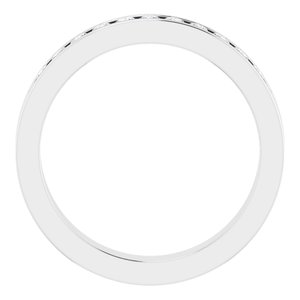 Platinum 1/3 CTW Natural Diamond Anniversary Band Size 5-Round