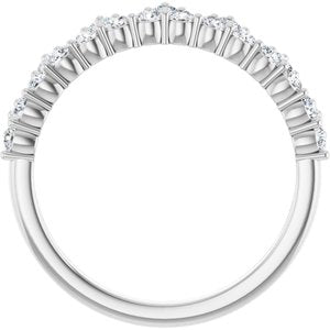 14K White 5/8 CTW Lab-Grown Diamond Stackable Ring-Round-2 Mm