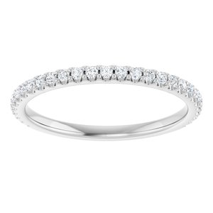 14K White 1/4 CTW Natural Diamond Anniversary Band-Round