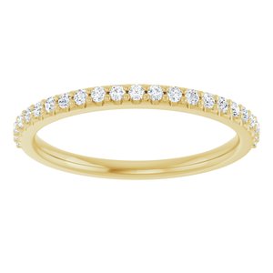 14K Yellow 1/5 CTW Natural Diamond Band-Emerald
