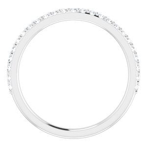 14K White 1/5 CTW Natural Diamond Band-Oval
