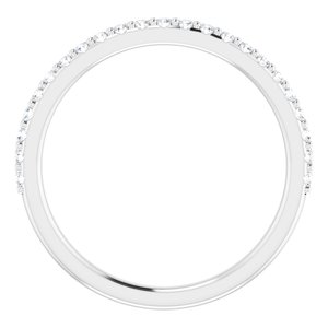14K White 1/5 CTW Natural Diamond Band-Cushion