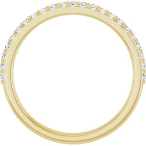 14K Yellow 1/5 CTW Natural Diamond Band-Emerald