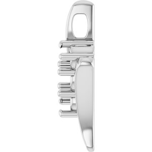 14K White  2.75 mm Round Pendant Mounting-2.8Mm :: 1/4 Ctw