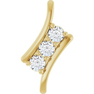 14K Yellow 1/3 CTW Natural Diamond Pendant-Natural Diamond-3.2Mm :: 1/3 Ctw