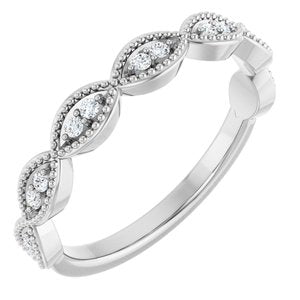 Platinum 1/8 CTW Natural Diamond Anniversary Band-Round