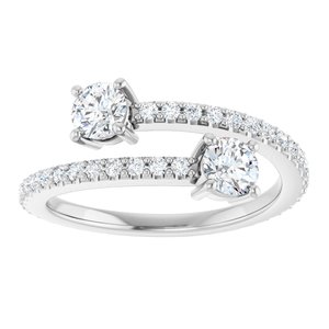 14K White 7/8 CTW Lab-Grown Diamond Ring-Round-4.1 Mm