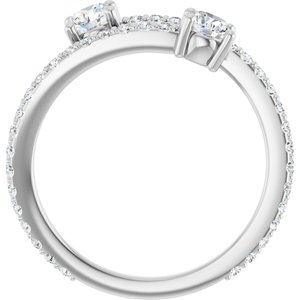 14K White 7/8 CTW Lab-Grown Diamond Ring-Round-4.1 Mm