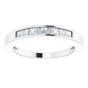 14K White 1/4 CTW Natural Diamond Anniversary Band-Square