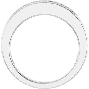 14K White 1/2 CTW Natural Diamond Anniversary Band-Square