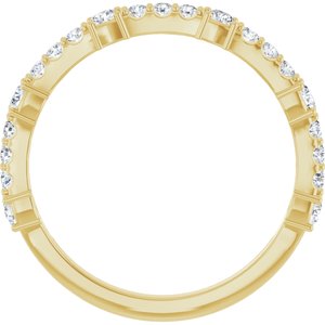 14K Yellow 1/2 CTW Natural Diamond Anniversary Band-Round