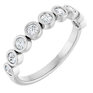 Platinum 1/2 CTW Natural Diamond Anniversary Band-Round