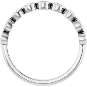 Platinum 1/2 CTW Natural Diamond Anniversary Band-Round