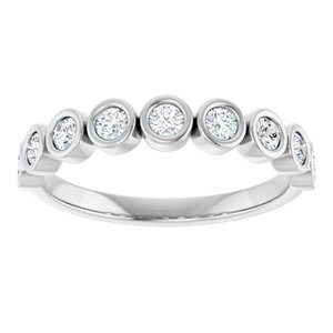 Platinum 1/2 CTW Natural Diamond Anniversary Band-Round
