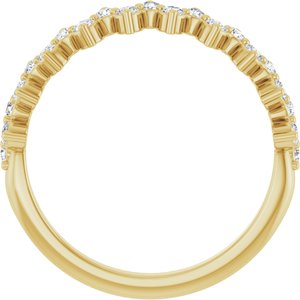 14K Yellow 3/8 CTW Natural Diamond Anniversary Band-Round