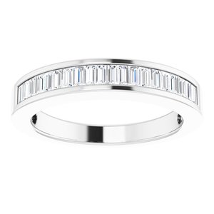 14K White 1/2 CTW Natural Diamond Anniversary Band-Square