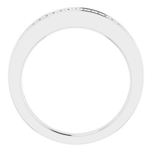 14K White 1/2 CTW Natural Diamond Anniversary Band-Square