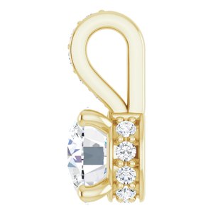 14K Yellow 1/2 CTW Lab-Grown Diamond Pendant-Lab-Grown Diamond-4.8Mm :: 1/2 Ctw