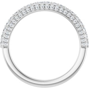 14K White 1/2 CTW Natural Diamond Anniversary Band 20 ROUND FULL CUT, 24ROUND FACETED,12ROUND FULL CUT, 20 round full cut-Round
