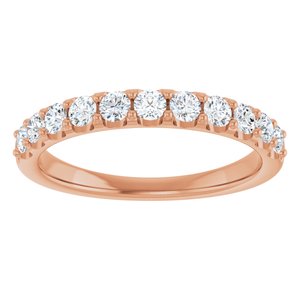 14K Rose 1/2 CTW Natural Diamond Anniversary Band-Round