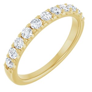 14K Yellow 1/2 CTW Natural Diamond Anniversary Band-Round