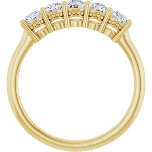 14K Yellow 5/8 CTW Natural Diamond Anniversary Band-Round