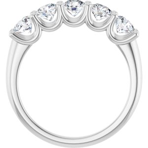 14K White 1 1/3 CTW Natural Diamond Anniversary Band-Round