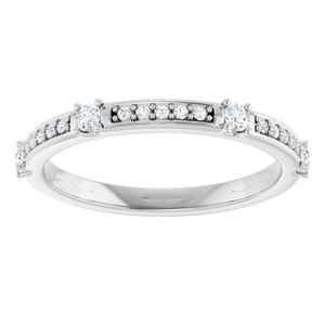 14K White 1/4 CTW Natural Diamond Anniversary Band-Round
