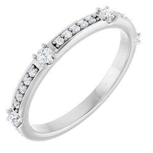 14K White 1/4 CTW Natural Diamond Anniversary Band-Round