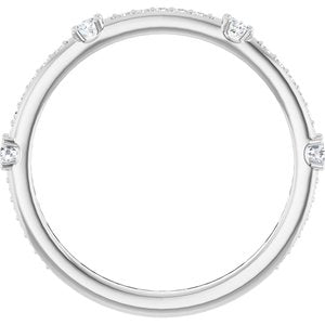 14K White 1/4 CTW Natural Diamond Anniversary Band-Round