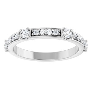 Platinum 1/2 CTW Natural Diamond Anniversary Band-Round