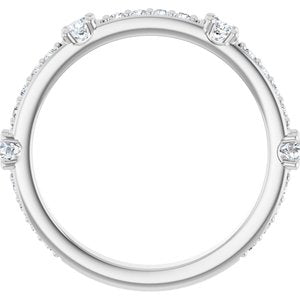 Platinum 1/2 CTW Natural Diamond Anniversary Band-Round