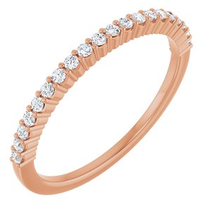 14K Rose 1/6 CTW Natural Diamond Anniversary Band-Round