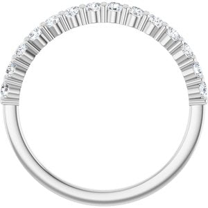 Platinum 3/8 CTW Natural Diamond Anniversary Band-Round