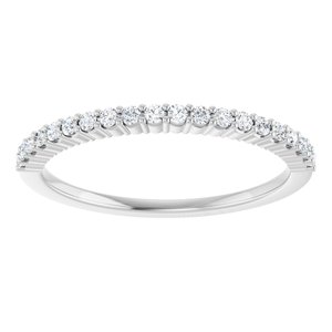 14K White 1/6 CTW Natural Diamond Anniversary Band-Round