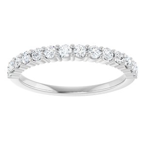 Platinum 3/8 CTW Natural Diamond Anniversary Band-Round