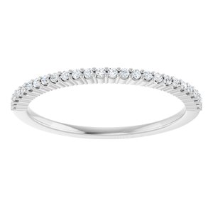 Platinum 1/8 CTW Natural Diamond Anniversary Band-Round